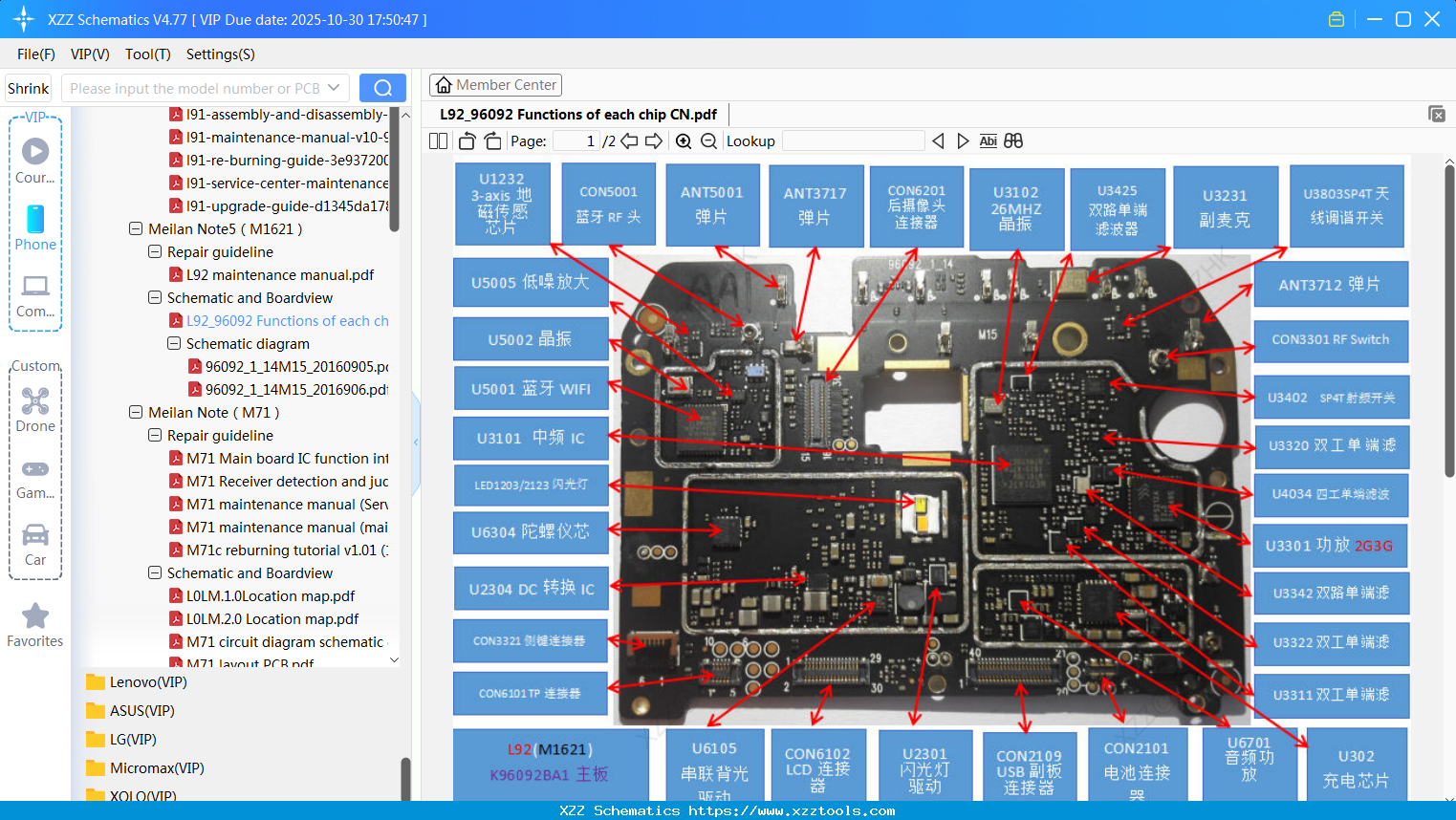 Meizu L92_96092 Functions Of Each Chip CN